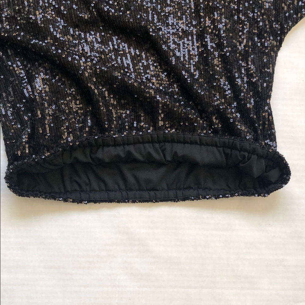 TRINA TURK Sprite Black Sequin Blouse Size S - Picture 8 of 9